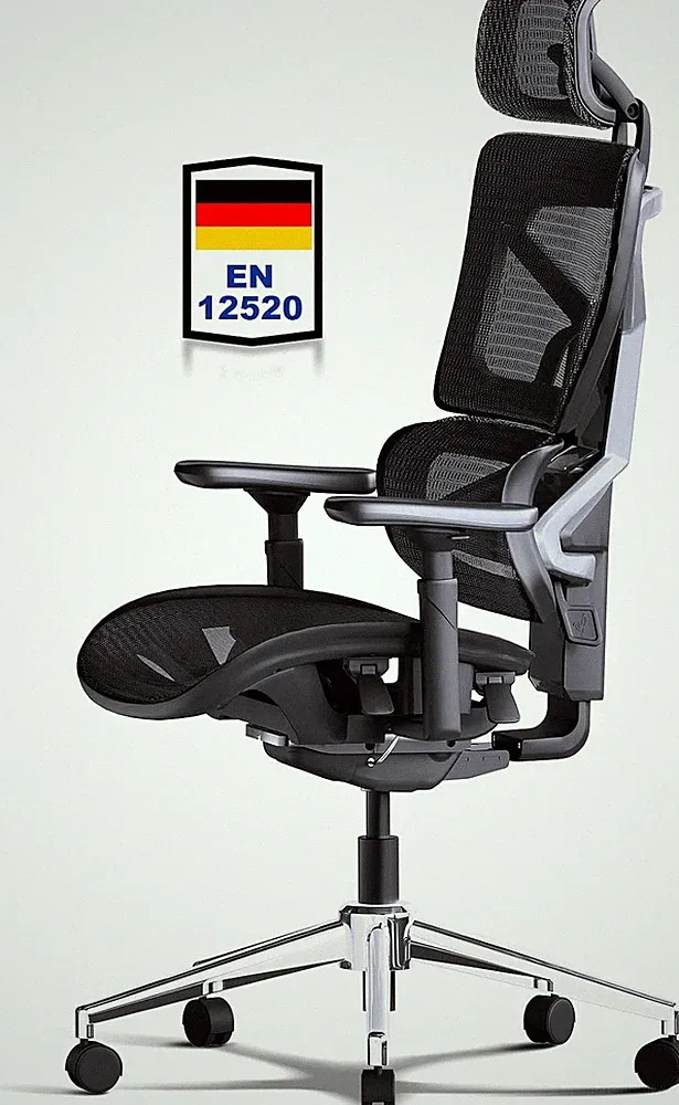 MELOKEA Bürostuhl 200KG | Ergonomisch Testsieger | 7P Verstellbare Rückenlehne