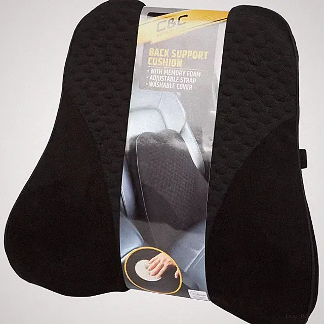 Memory Foam Lendenkissen Rückenpolster Auto Bürostuhl Ergonomisch Stütze Schwarz