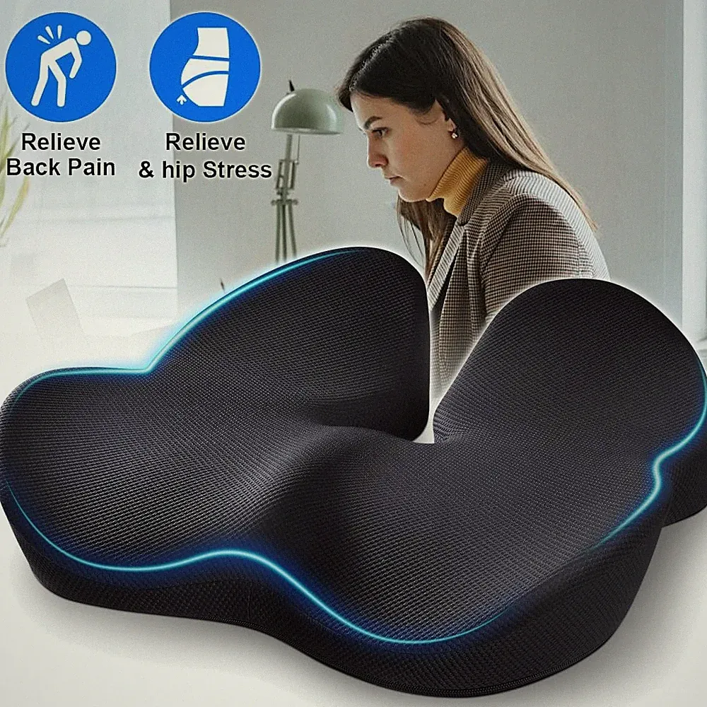 Memory Foam Sitzkissen Orthopädische Stuhlkissen Bürostuhl Auto Rollstuhl Kissen