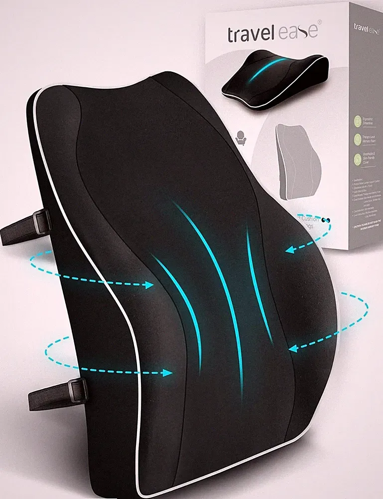Memory-Schaum Lendenkissen für Bürostuhl - Ergonomisch und Hautfreundlich