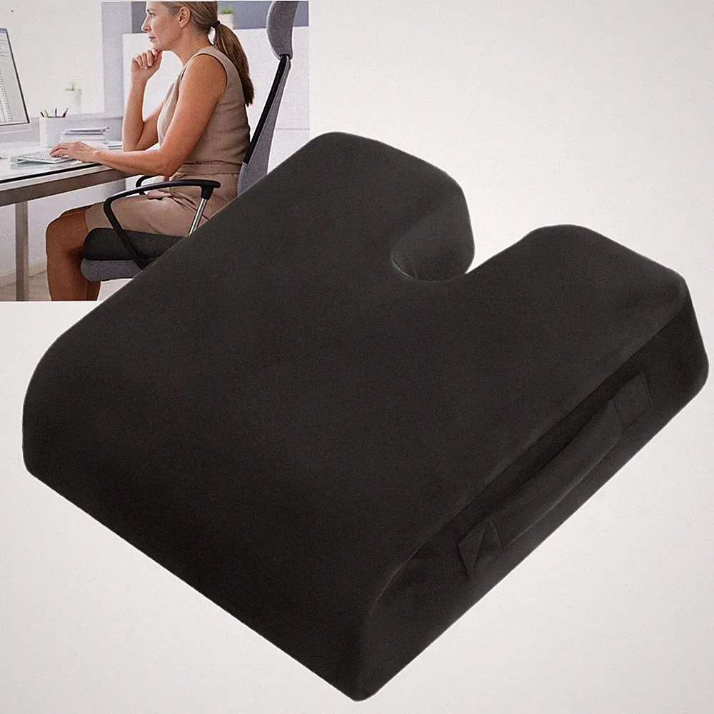 Memory Schaum Sitzkissen Ergonomisch Anti Rutsch Pad für Rollstuhl Bürostuhl