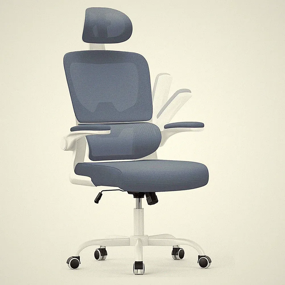 Mesh Bürostuhl Rollen Verstellbar Ergonomisch Schreibtischstuhl mit Lordosenstütze ✨