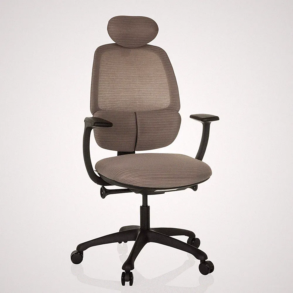Mesh Drehstuhl Bürostuhl ergonomisch mit Lordosenstütze Kopfstütze hjh OFFICE