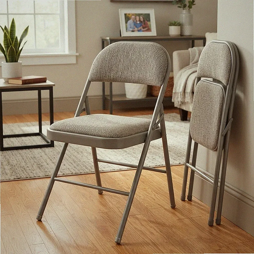 Moderne Klappstühle 2er Set - strapazierfähiger, stilvoller Stoff & ergonomisches Design