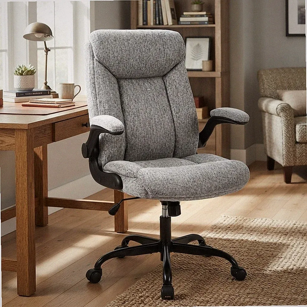 Moderner Bürostuhl aus Stoff mit Lordosenstütze für Home Office - 150 kg Fassungsvermögen