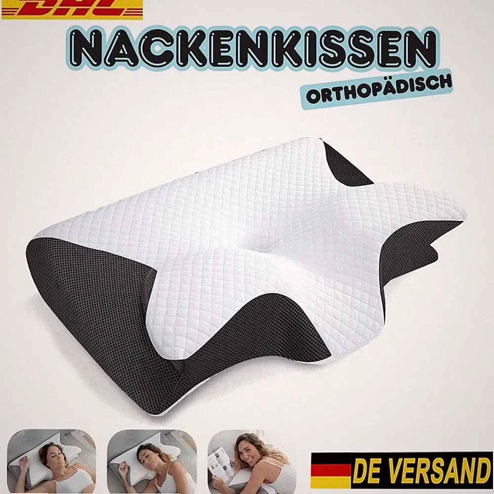 Nacken Therapiekissen Memory Schaum Anthrazit Orthopädisch Ergonomisch Schmerzen