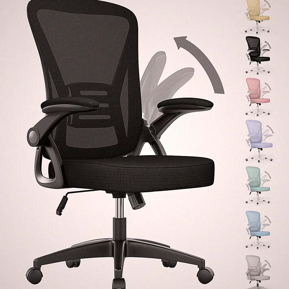 naspaluro Bürostuhl mit Verstellbaren Armlehnen Ergonomischer Schreibtischstuhl
