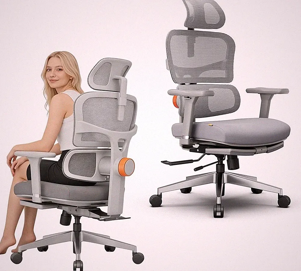Newtral Bürostuhl NT002, ergonomischer Schreibtischstuhl mit automatisch folgender Lendenwirbel