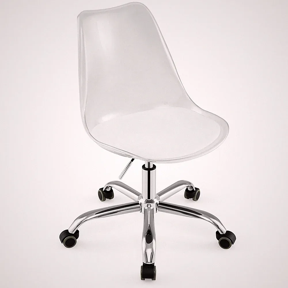 Northix Transparenter PET Buerostuhl Ergonomisch Drehbar Verstellbar bis 150kg