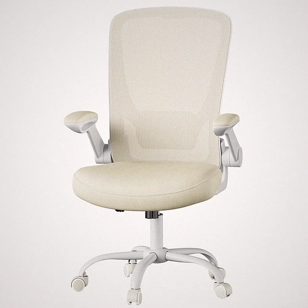 Ochama Bürostuhl ergonomisch, Drehstuhl mit Mesh, Lenden- und Kopfstütze, Wippfu