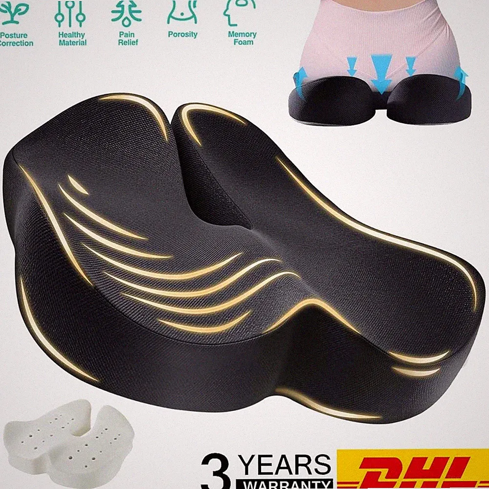 Orthopädisches Sitzkissen Memory Foam Ergonomische Stuhlauflage Bürostuhl-Kissen