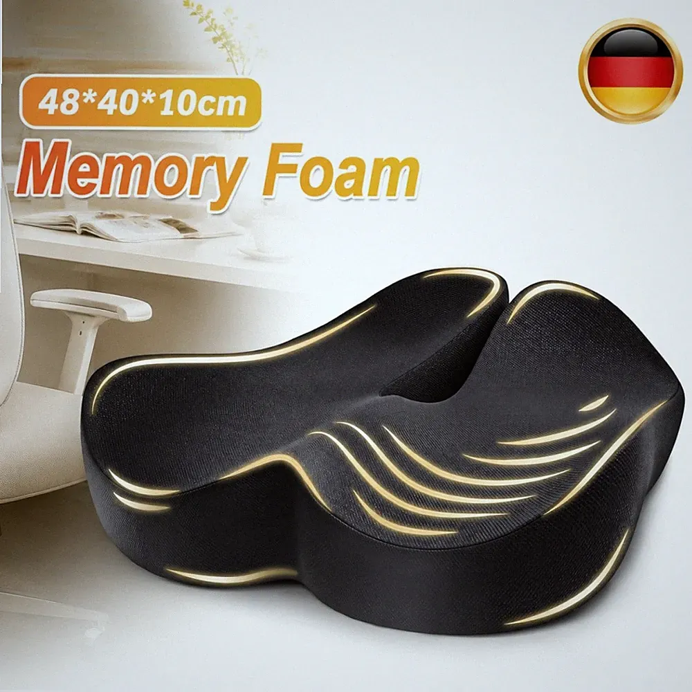Orthopädisches Sitzkissen Memory Foam Ergonomische Stuhlauflage Bürostuhl-Kissen