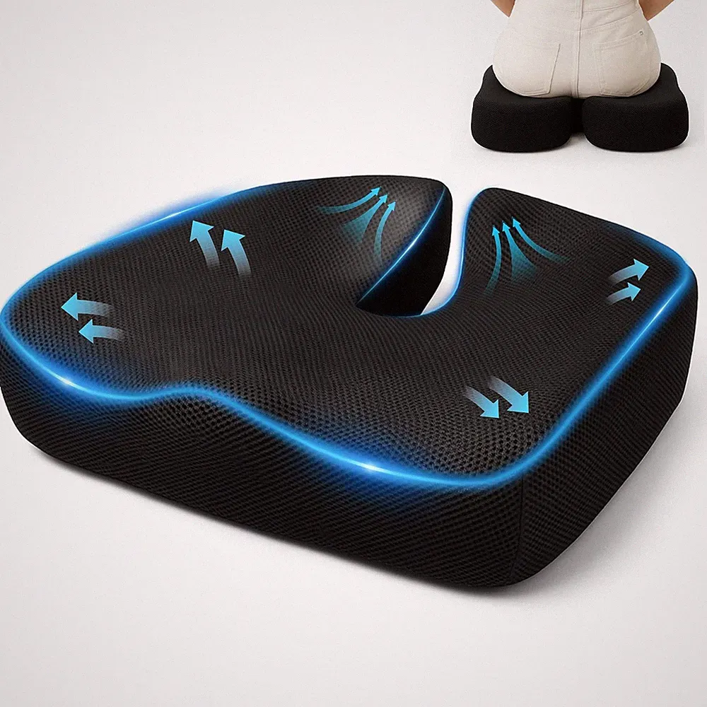 Orthopädisches Sitzkissen Memory-Schaum Ergonomisch für Bürostuhl Auto Rollstuhl