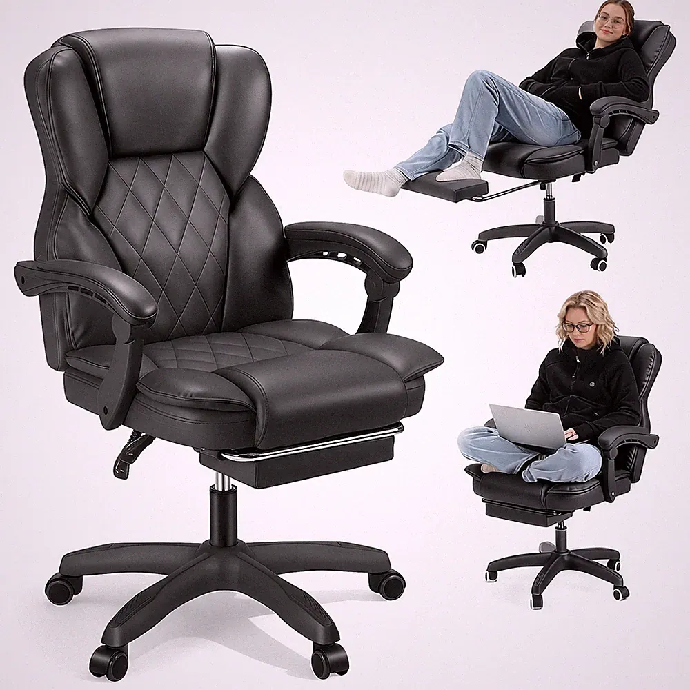 OYAJIA 360° Bürostuhl Schreibtischstuhl ergonomisch Bürosessel Chefsessel 150 kg