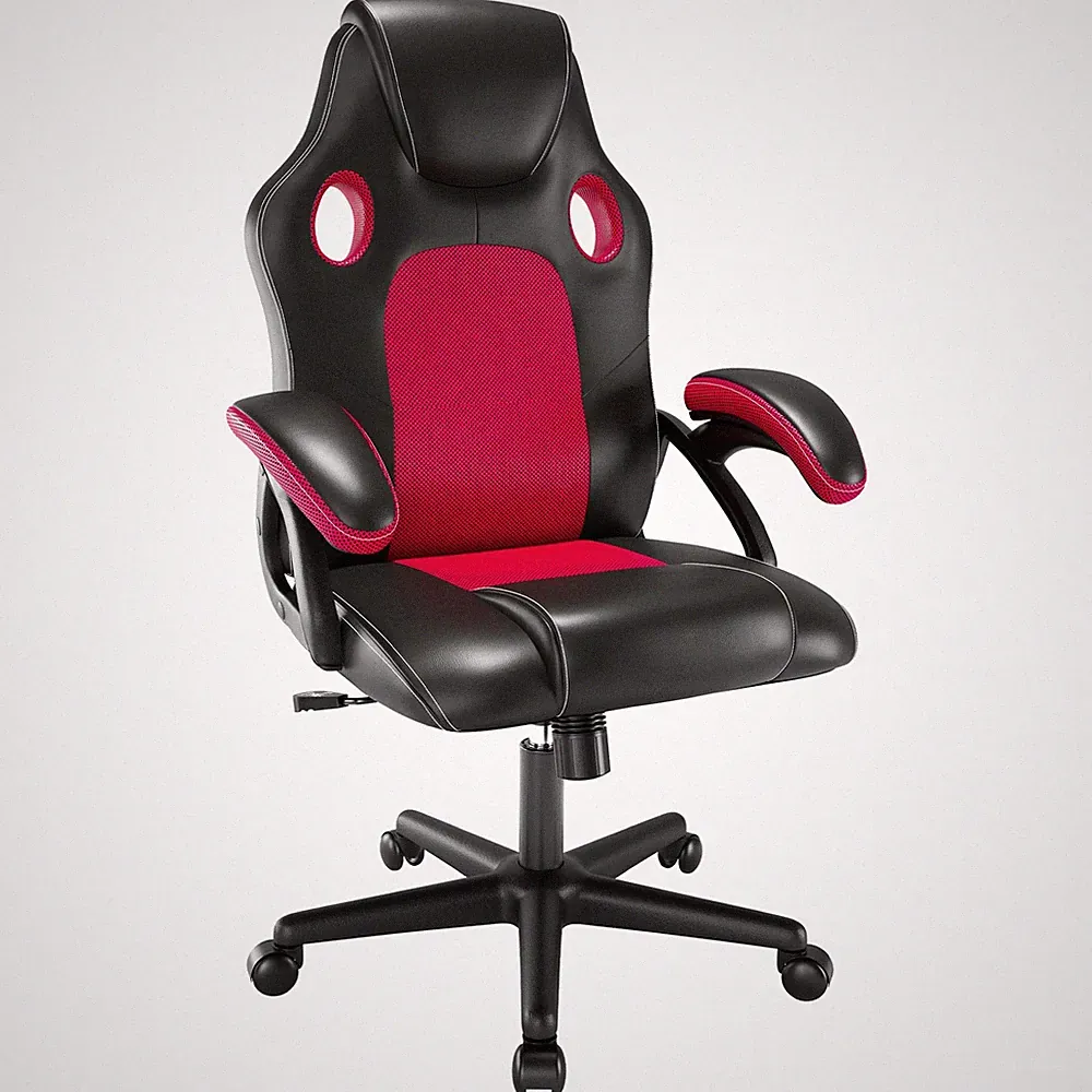 play haha Bürostuhl, ergonomischer Hochlehner mit atmungsaktivem 6056, 03_rot