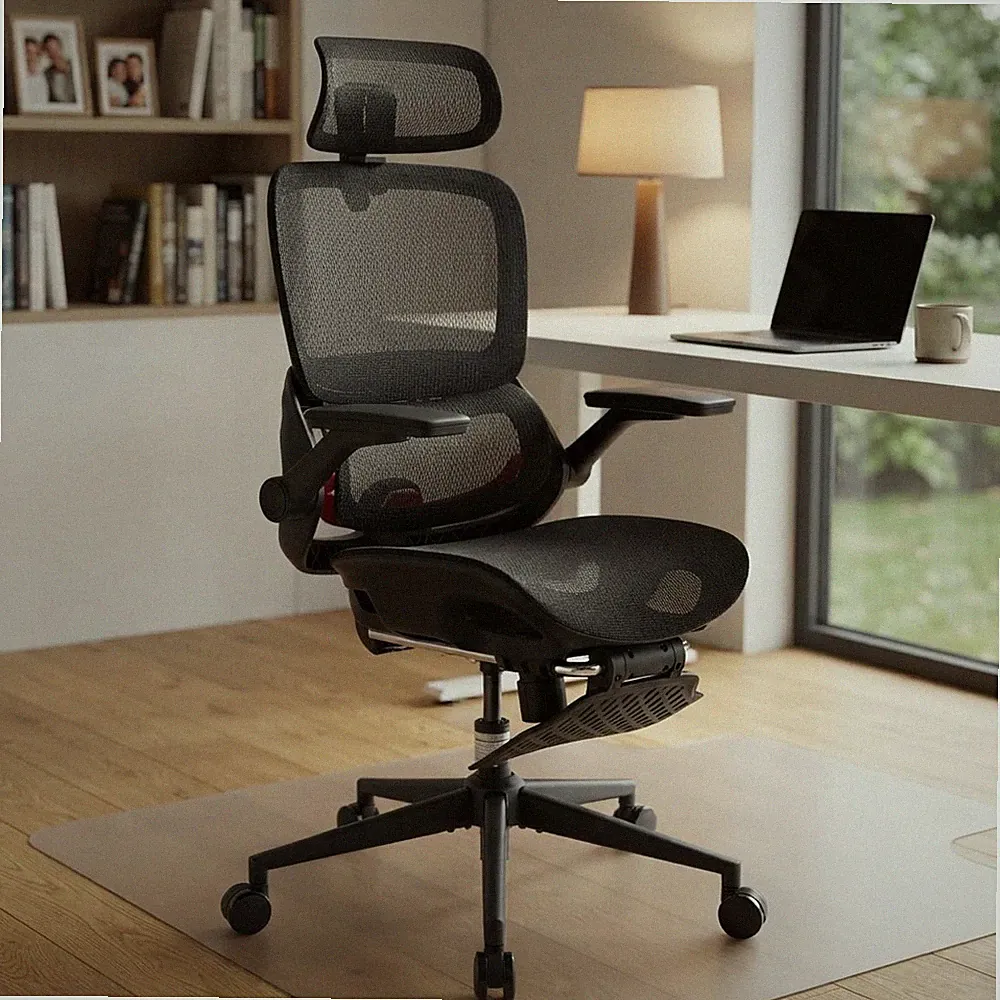Pro B100 Bürostuhl mit 3D Kopf & 4D Lordosenstütze - Ideal für Arbeit und Spiel
