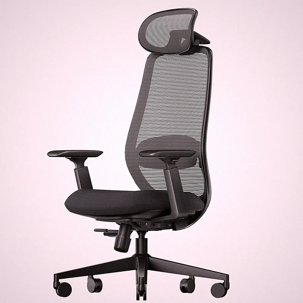 ProtoArc EC200 Ergonomischer Bürostuhl mit Verstellbarer Sitztiefe Schwarz
