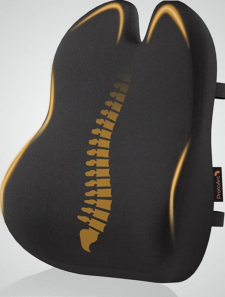 Protoarc Ergonomisches Rückenkissen Aus Memory Foam, Lendenkissen Für Bürostuhl