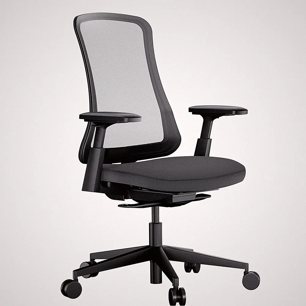 ProtoArc Flexer Ergonomischer Bürostuhl mit Sitztiefenverstellung, Schwarz