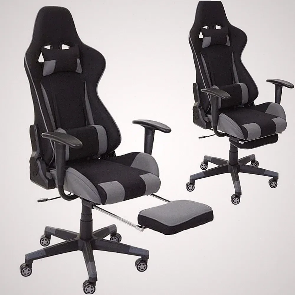 Relax-Bürostuhl Fußstütze Gamingstuhl 150 kg Schreibtischstuhl Textil D25