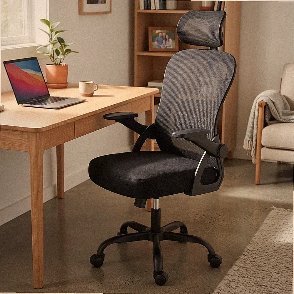 Robuster Drehstuhl mit atmungsaktivem Netz & Höhenverstellbar für Home Office