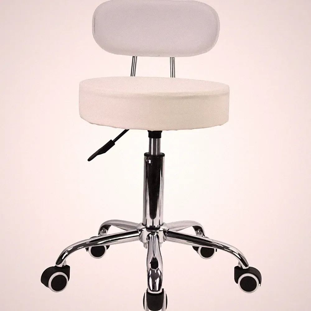 Rollhocker, Arbeitshocker, höhenverstellbar, 360°, Kunstleder, Bürostuhl, Salon