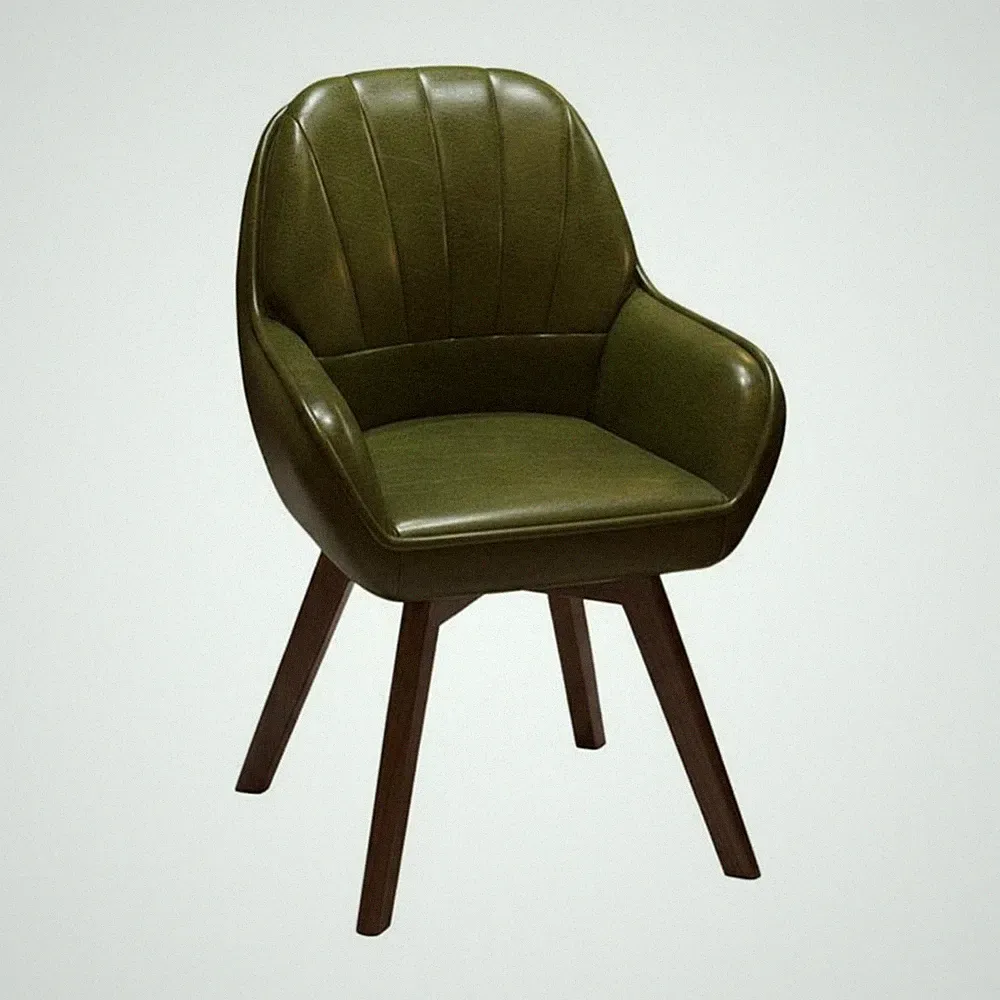 Rollstuhl Holz Bürostuhl Retro Design Ergonomisch Komfort Gepolstert Sitz