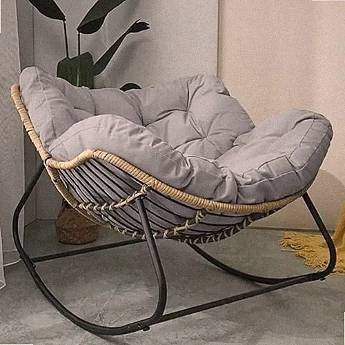 Schaukelsessel Liegestuhl ergonomisches Relax&Lounge Sessel Schaukel Stuhl 150kg