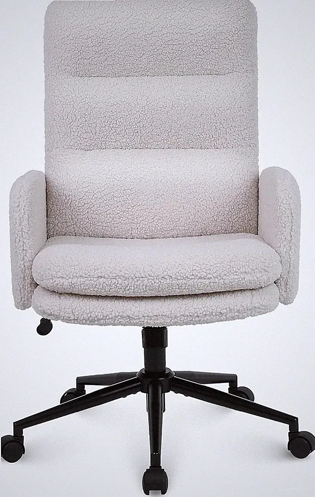 Schreibtischstuhl Aus Kaschmir, Bürostuhl Ergonomisch Mit Hoher Rückenlehne, Beq