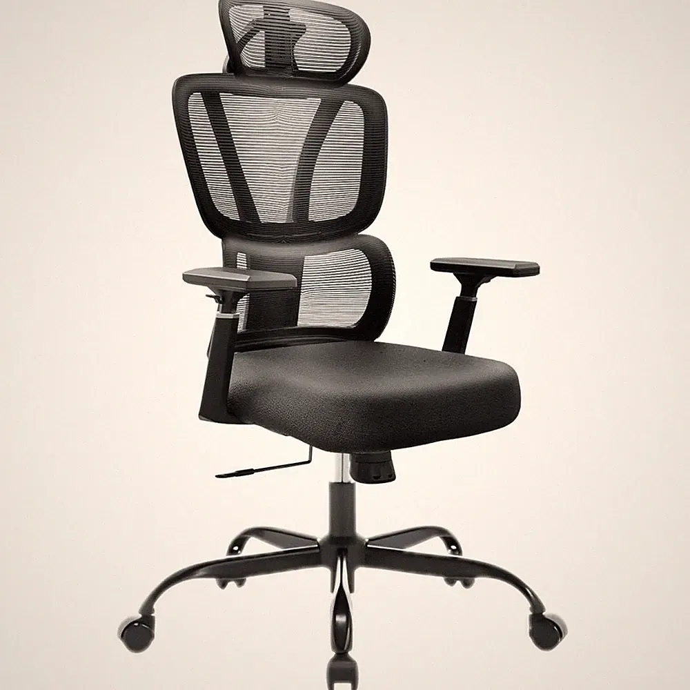 Schreibtischstuhl Bürostuhl Drehstuhl Ergonomisch Kopfstütze Lordose 150kg