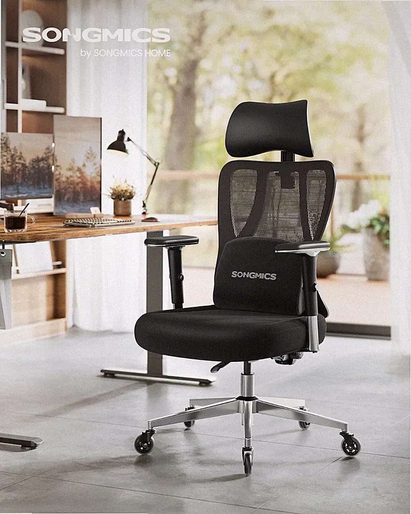 Schreibtischstuhl, Bürostuhl ergonomisch, Drehstuhl, höhenverstellbar