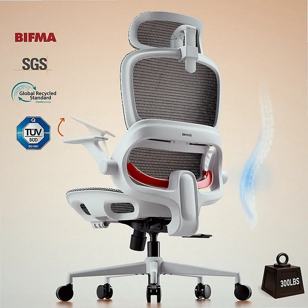 SIHOO B100 Bürostuhl Ergonomisch, Computertischstuhl, Klappbare Armlehnen