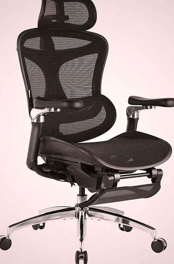 SIHOO Ergonomischer Bürostuhl mit Lendenwirbelstütze, Rückenlehne & Fußstütze