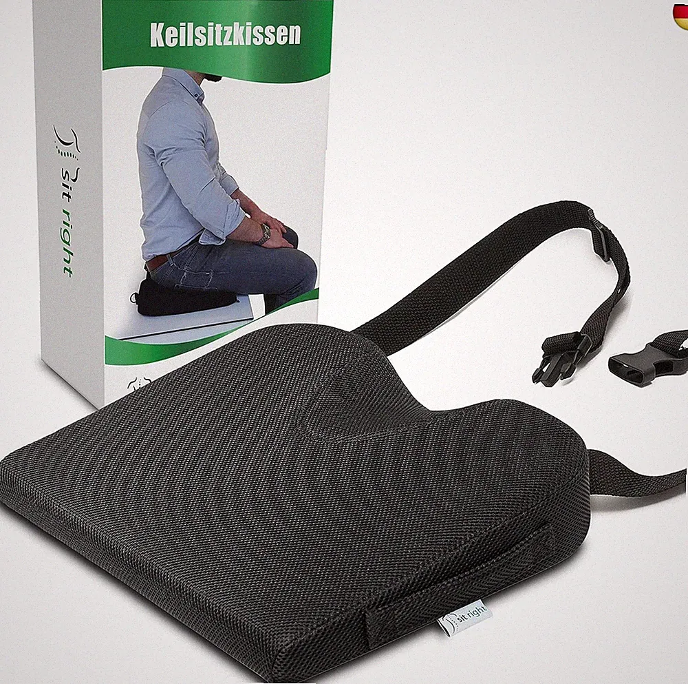sit right Keilkissen für Auto & Büro - Ergonomisches Sitzkissen Bürostuhl