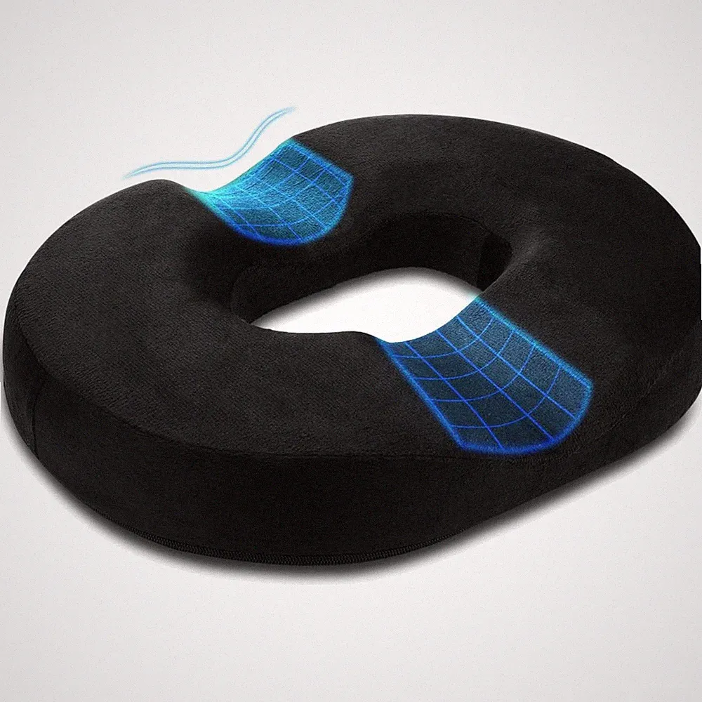 Sitzkissen Ergonomisch Donut Memory Schaum Bürostuhl Zuhause Schwarz