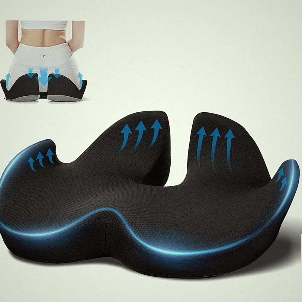 Sitzkissen Ergonomisch Memory Foam Rutschfest Bürostuhl Homeoffice Gaming