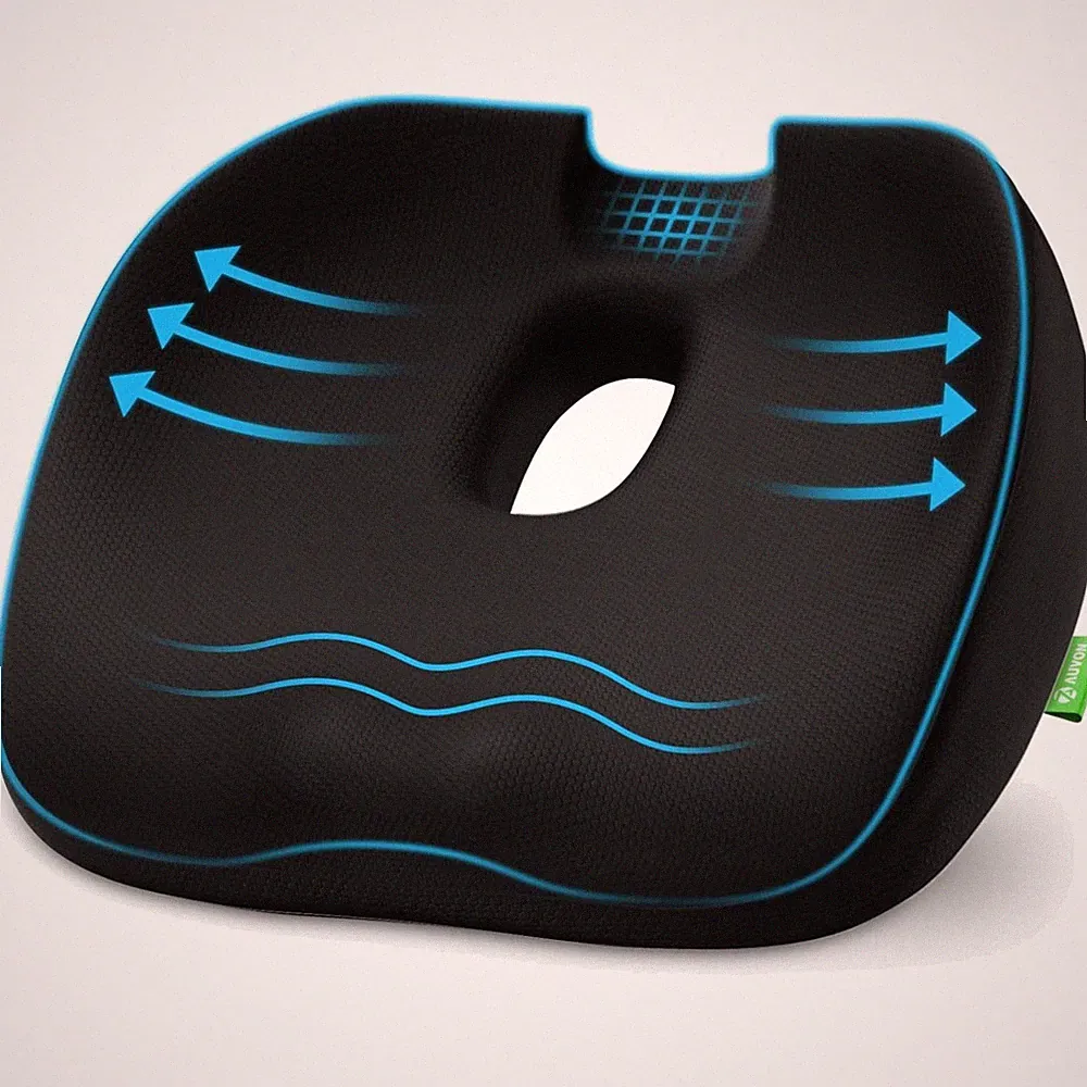 Sitzkissen ergonomisch orthopädisch Memory Foam Anti-Rutsch Bürostuhl-Sitzkissen