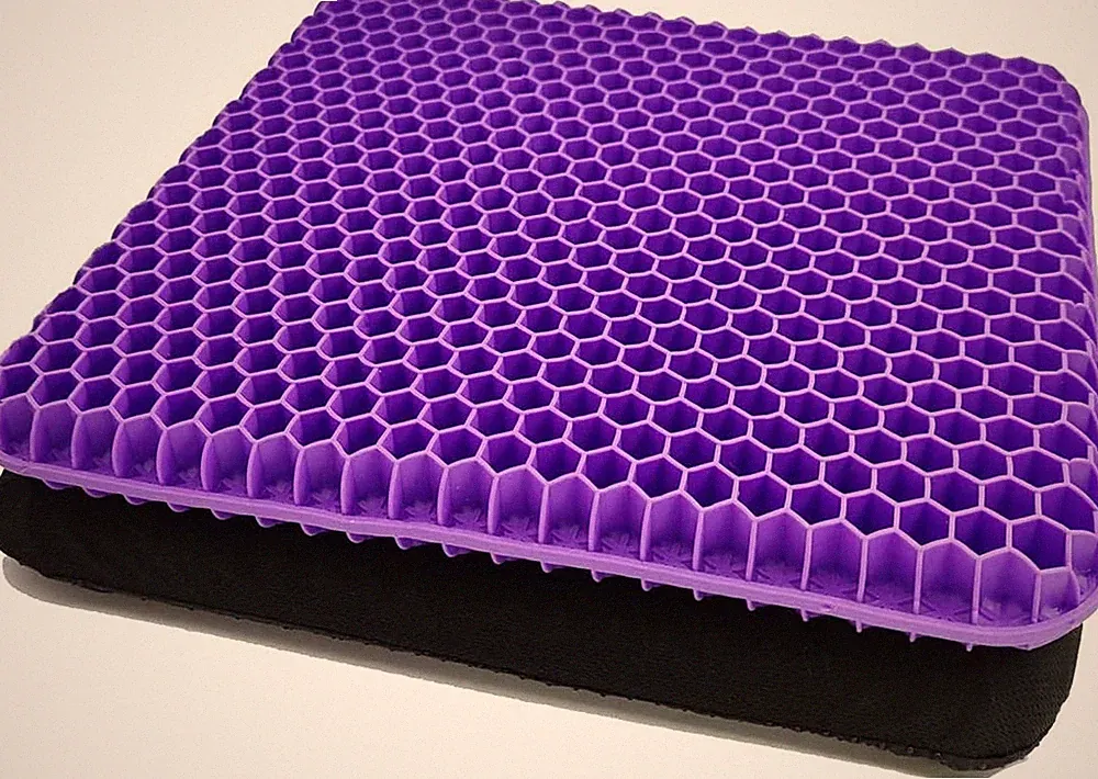Sitzkissen Gelkissen Ergonomisch Druckentlastend für Büro Auto Rollstuhl Violett