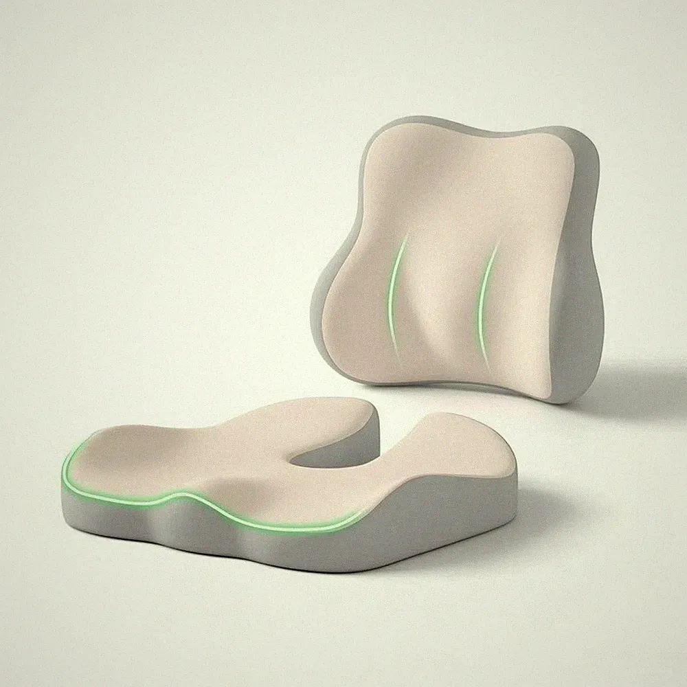 Sitzkissen mit Lendenwirbelstütze ergonomisch Bürostuhlkissen für Home Office