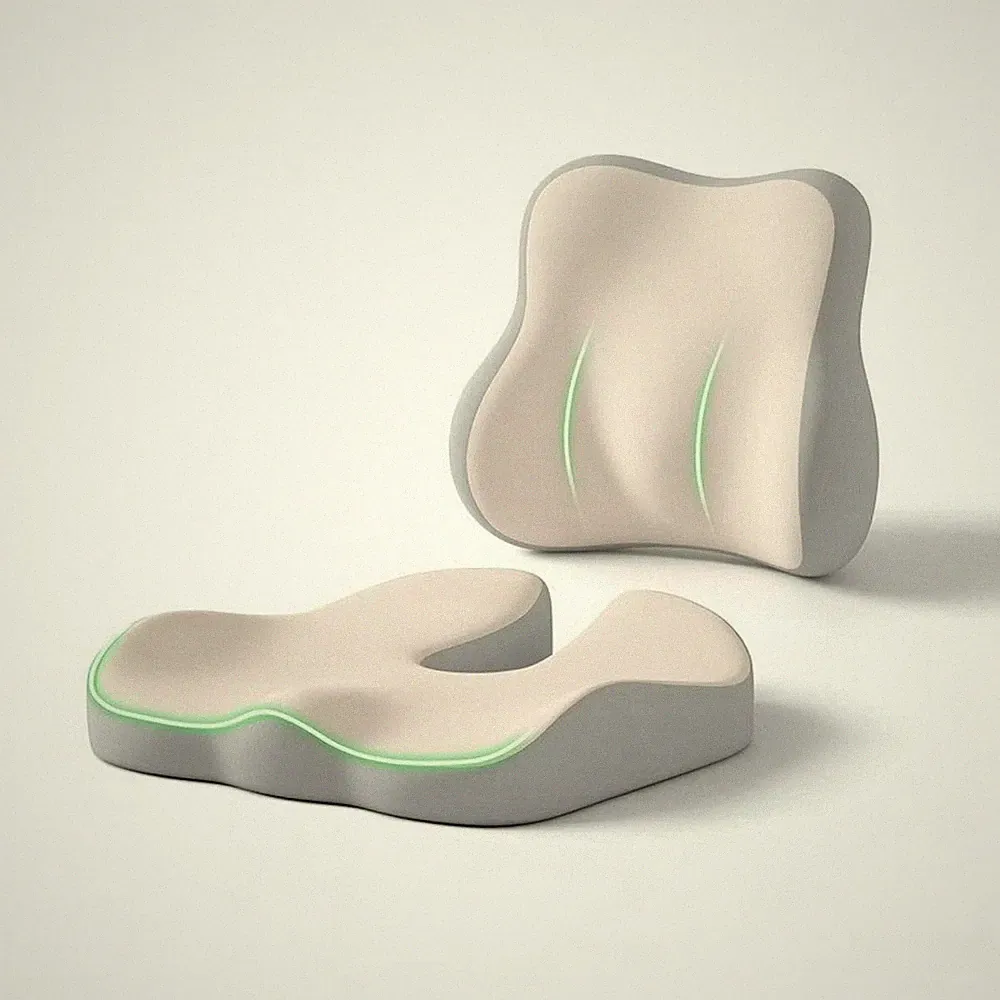 Sitzkissen mit Lendenwirbelstütze ergonomisch Bürostuhlkissen für Home Office