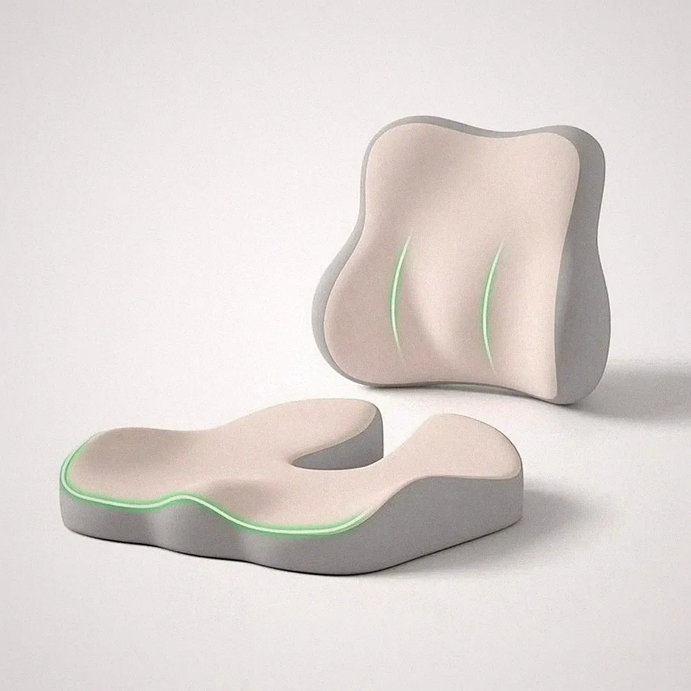 Sitzkissen mit Lendenwirbelstütze ergonomisch Bürostuhlkissen für Home Office