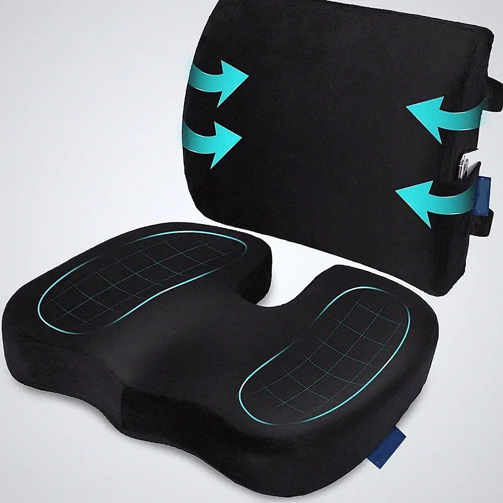 Sitzkissen orthopädisch Ergonomisches Memory Foam Kissen für Bürostuhl, Auto DHL