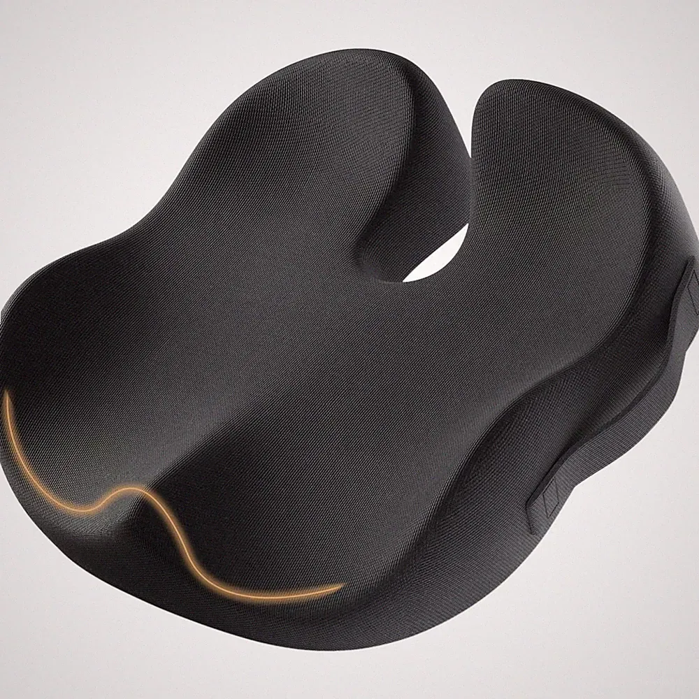 Sitzkissen orthopädisch Memory Foam ergonomisch Bürostuhl Autositz schwarz