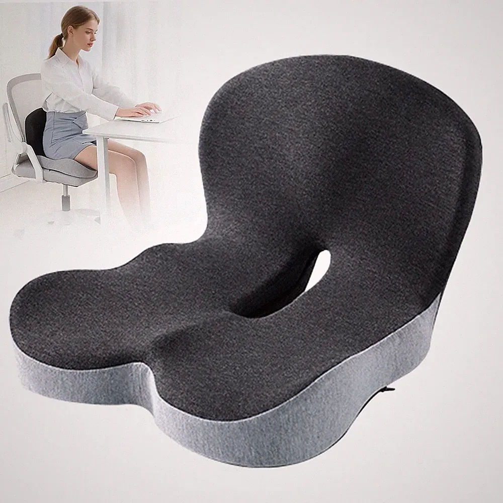 Sitzkissen Orthopädisch mit Rückenlehne Ergonomische Memory-Schaum für Bürostuhl