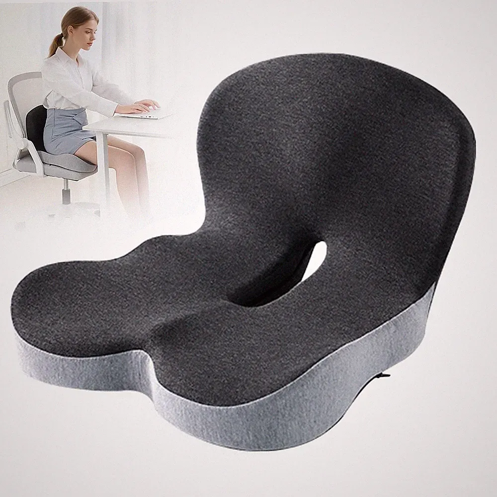 Sitzkissen Orthopädisch mit Rückenlehne Ergonomische Memory-Schaum für Bürostuhl