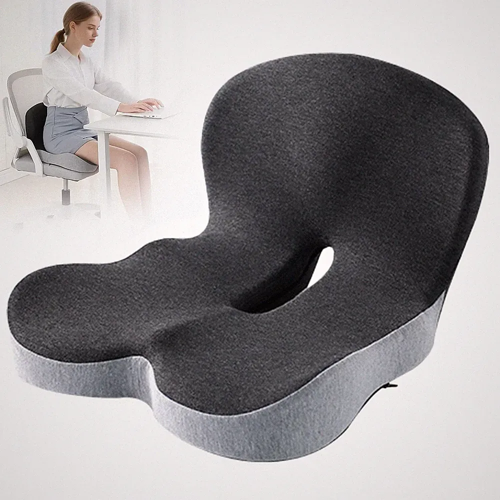 Sitzkissen Orthopädisch mit Rückenlehne Ergonomische Memory-Schaum für Bürostuhl