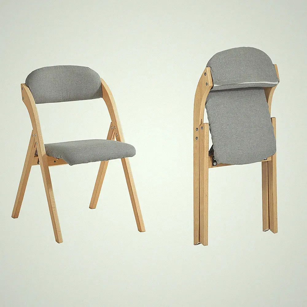 SoBuy Klappstuhl Holz gepolstert 2er Set Ergonomischer Küchenstuhl FST92-Nx2