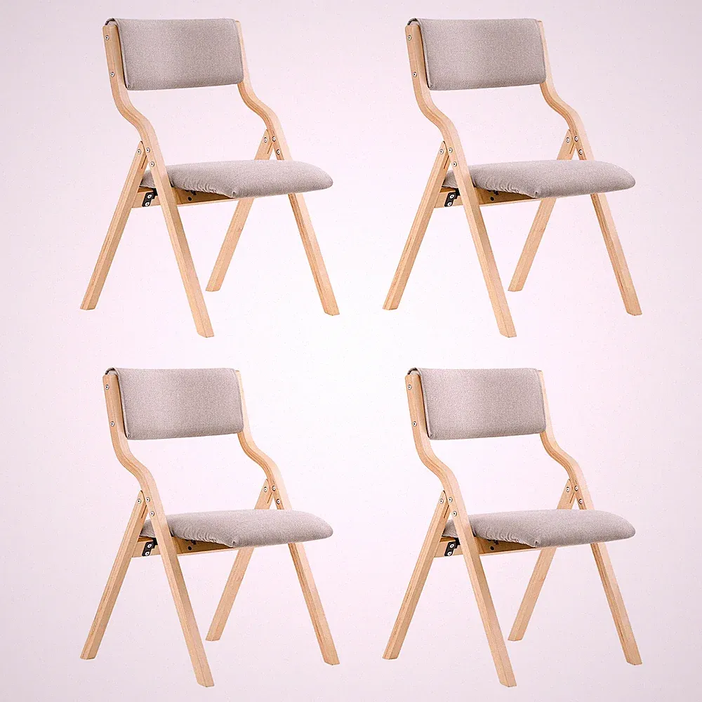 SoBuy Set mit 4 Klappstühlen Ergonomische Gepolsterte Esszimmerstühle FST40-HGX4