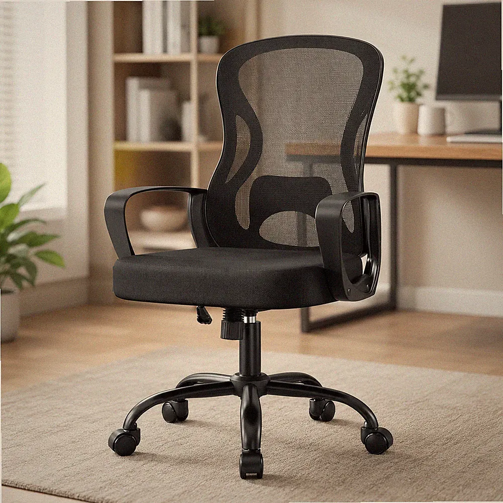 SONGMICS Bürostuhl ergonomisch Drehstuhl Netzstoff Lendenstütze 201693