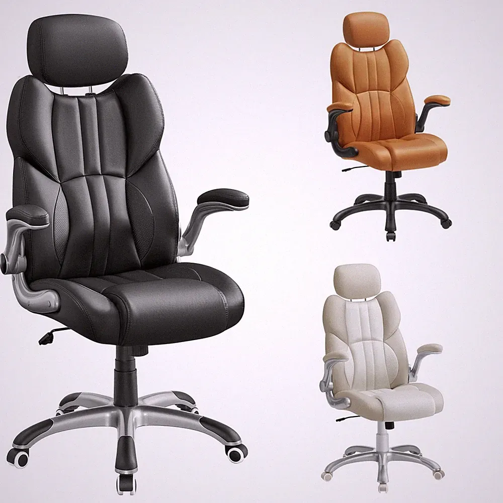 songmics ergonomischer bürostuhl weiß